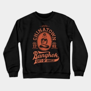 Vintage Bangkok Buddha Logo - Retro Thai Shirt Design Crewneck Sweatshirt